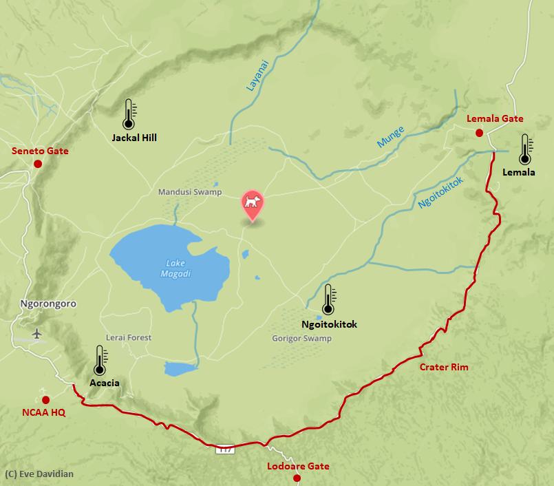 Map with weather stations